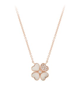 Unike Jewellery Love in Rose Mop Clover Joia Colar Mulher UK.CL.1208.0005