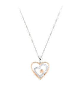Unike Jewellery Love in Rose 3 Hearts Joia Colar Mulher UK.CL.1208.0007