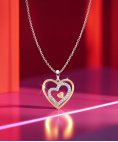 Unike Jewellery Love in Rose 3 Hearts Joia Colar Mulher UK.CL.1208.0007 Unike Jewellery Love in Rose 3 Hearts Joia Colar Mulher UK.CL.1208.0007