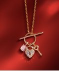 Unike Jewellery Valentines Day Key and Heart Joia Colar Mulher UK.CL.JT0024.00.00