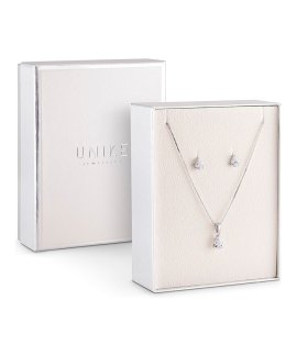 Unike Jewellery Classy Drop Joia Colar Brincos Set Mulher UK.PK.1202.0004