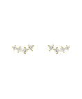 Unike Jewellery Multiple CZ Yellow Golden Joia Colar Brincos Set Mulher UK.PK.1204.0020