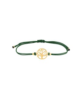 Unike Jewellery Fun String Green Tree of Life Joia Pulseira Mulher UK.PU.0117.0127