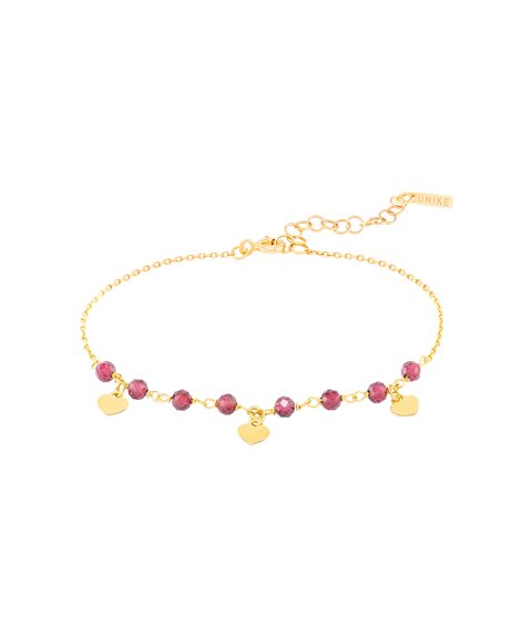 Unike Jewellery Winter Gold Heart and Beads Joia Pulseira Mulher UK.PU.0117.0147 Unike Jewellery Winter Gold Heart and Beads Joia Pulseira Mulher UK.PU.0117.0147