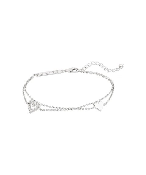 Unike Jewellery Two Layered Heart Joia Pulseira Mulher UK.PU.1204.0045