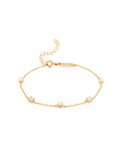 Unike Jewellery Mia Rose Pearls and Solitaires Gold Joia Pulseira Mulher UK.PU.1204.0052