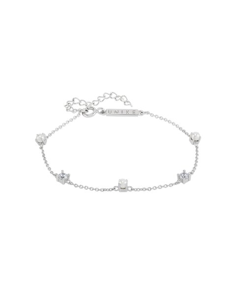 Unike Jewellery Classy Pearls and Solitaires Joia Pulseira Mulher UK.PU.1204.0058