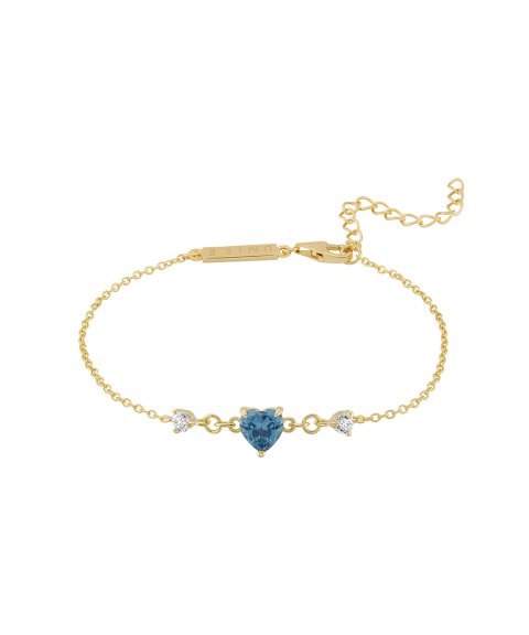 Unike Jewellery Classy Blue Heart Joia Pulseira Mulher UK.PU.1204.0076