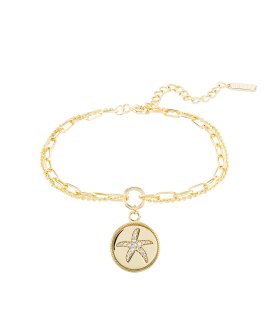 Unike Jewellery Fun Medal Star Gold Joia Pulseira Mulher UK.PU.1205.0016