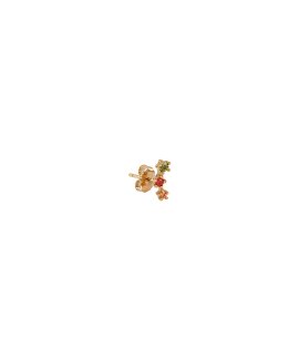 Vidal & Vidal Brinco Individual Multicolor Zirconias Joia Brincos Mulher X76776