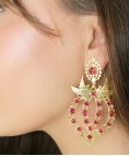 Portugal Jewels Ana Moura Rainha Pomba Rubi Joia Brincos Mulher XPB1282AM.RD