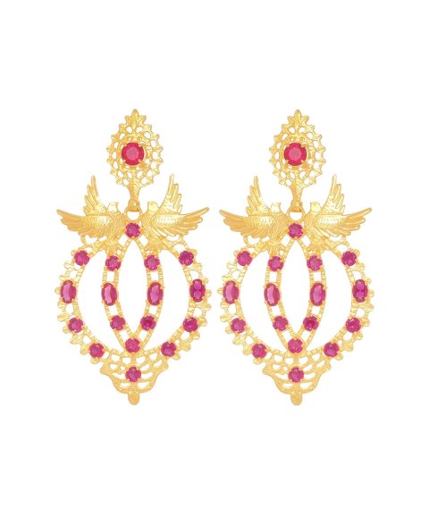 Portugal Jewels Ana Moura Rainha Pomba Rubi Joia Brincos Mulher XPB1282AM.RD
