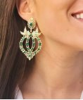 Portugal Jewels Ana Moura Rainha Pomba Esmeralda Joia Brincos Mulher XPB1282AM.ED_265