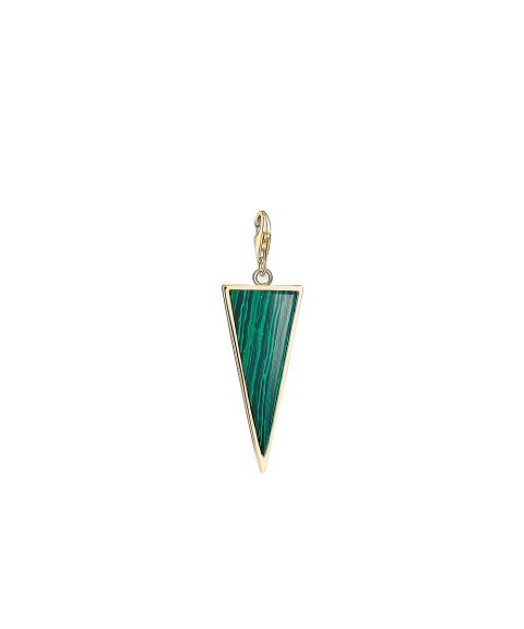 Thomas Sabo Green Triangle Joia Charm Mulher Y0023-140-6