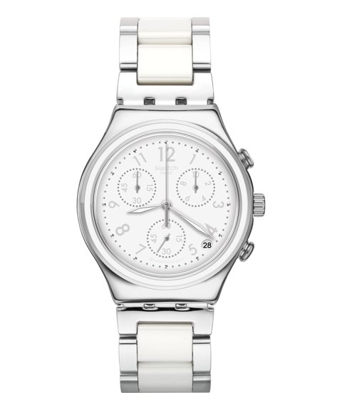 Swatch Irony Snow Dream Relógio Cronógrafo Mulher YCS603G Swatch Irony Snow Dream Relógio Cronógrafo Mulher YCS603G