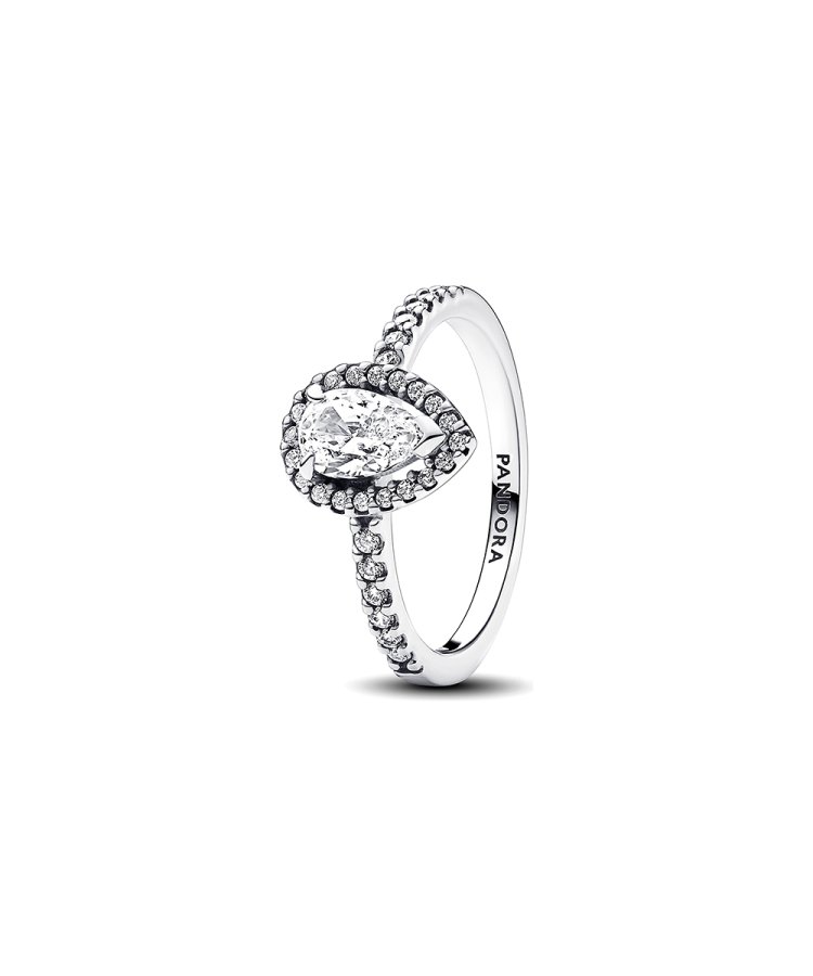Pandora Sparkling Pear Halo Joia Anel Mulher 192835C01 - Pereirinha