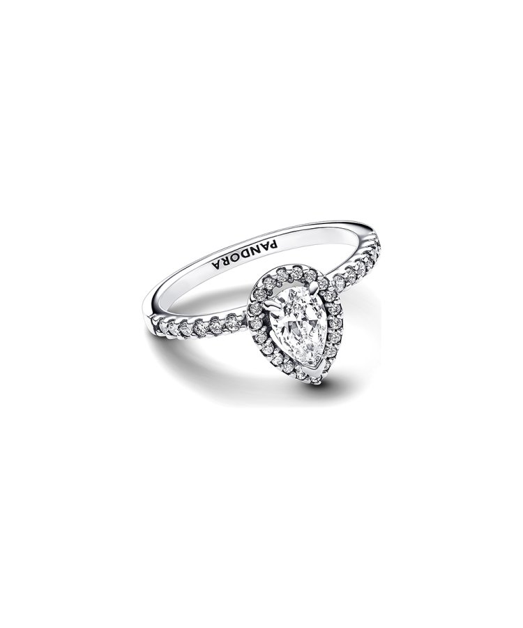 Pandora Sparkling Pear Halo Joia Anel Mulher 192835C01 - Pereirinha