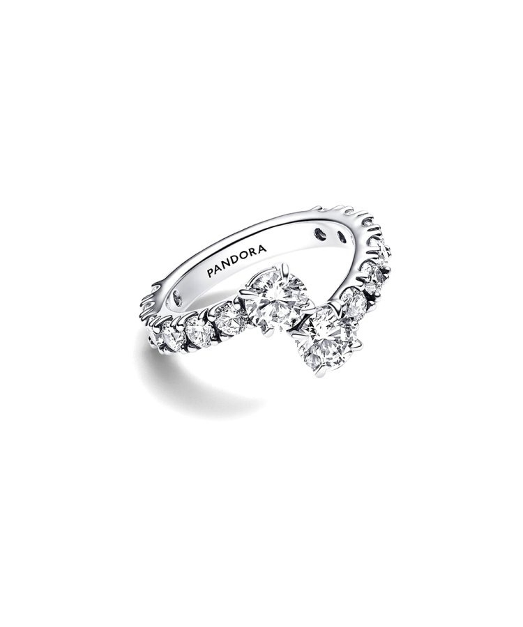 Pandora Sparkling Overlapping Band Joia Anel Mulher 193149C01 - Pereirinha