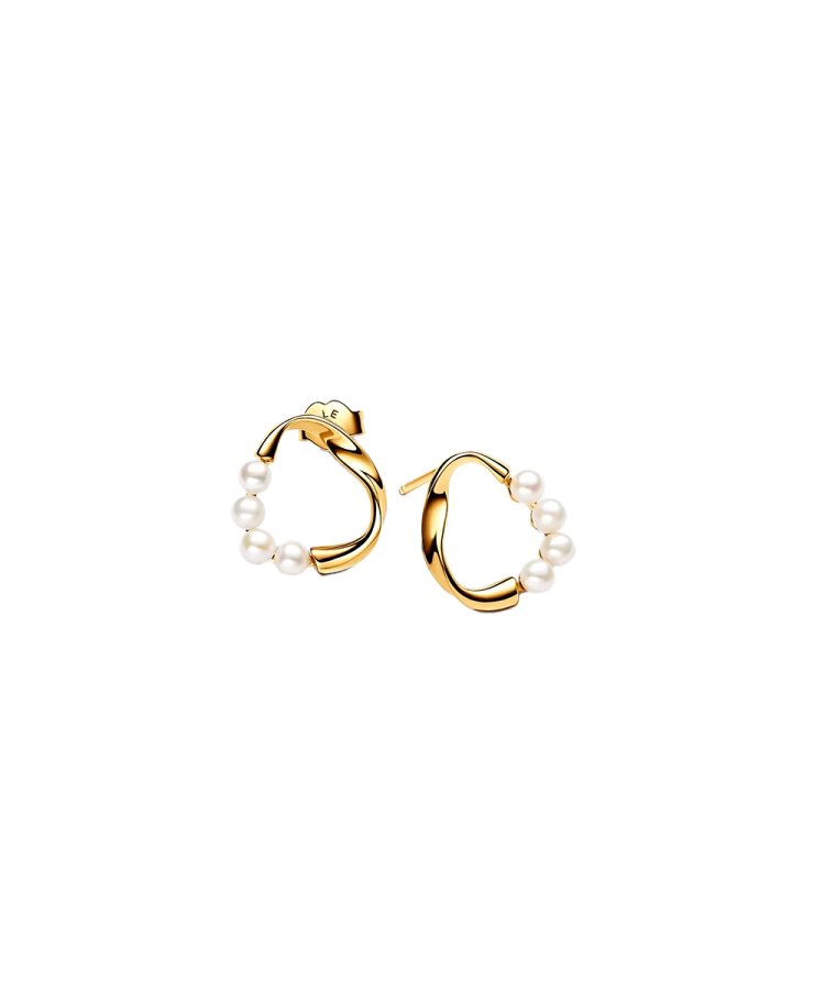 Pandora Essence Organically Shaped Joia Brincos Mulher 263276C01 ...