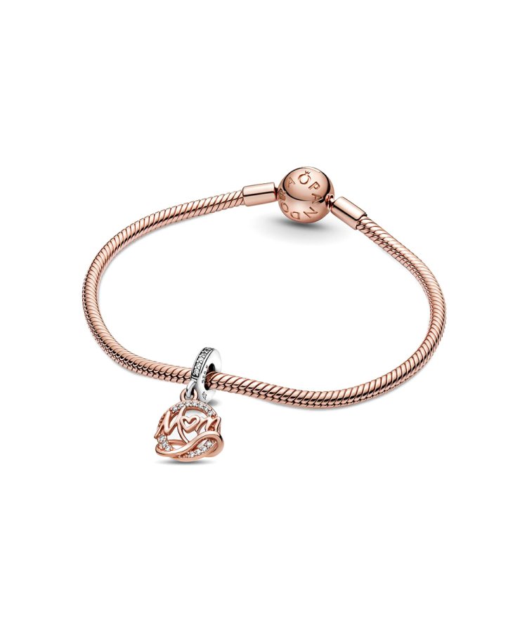 Pandora Two-tone Mum Joia Conta Pendente Pulseira Mulher 789374C01 ...