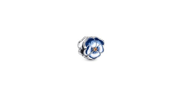 Pandora Blue Pansy Flower Joia Conta Mulher 790777C02 - Pereirinha